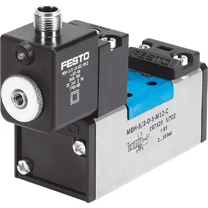 Festo MDH 533332 Pneumatik-Magnetspule / pilotgesteuertes Steuerventil 5/2-Way, Monostable G3/8, Elektrisch-betätigt