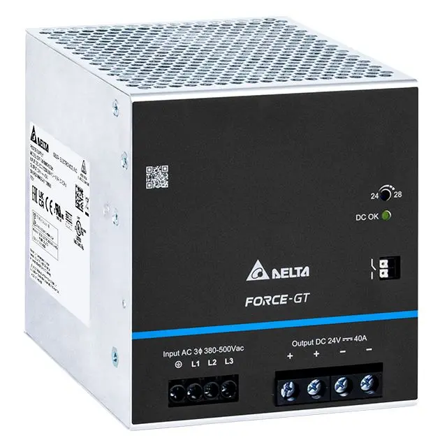 Produktfoto 1 von Delta Electronics DRF-960W DIN-Schienen Netzteil Getaktet 24V dc / 40A 960W 320 → 575V ac