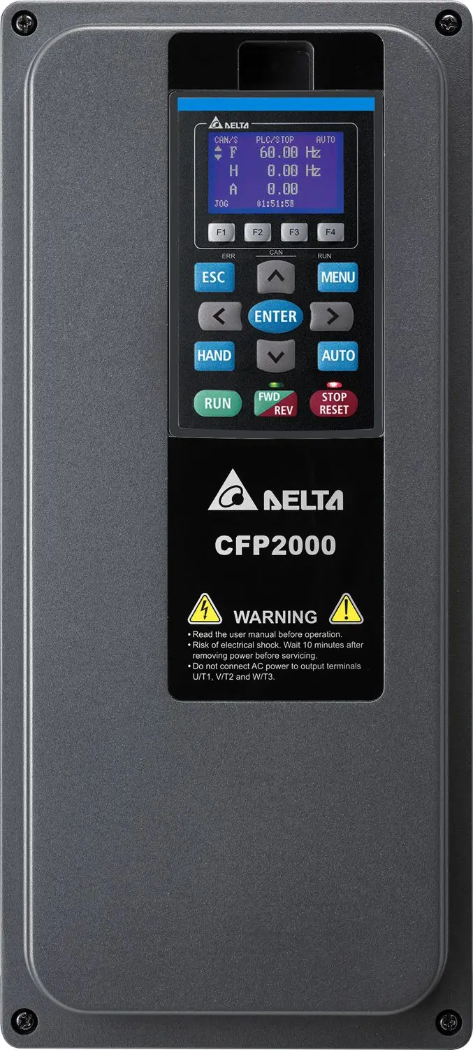 Produktfoto 1 von Delta Electronics CFP2000 3-Phasen Antrieb mit regelbarer Drehzahl 2.2 kW 400 V ac 5.5 A 599Hz