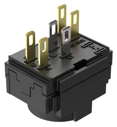 Produktfoto 1 von EAO 61 Drucktaster-Kontaktblock Schalterblock 2 Öffner 250V ac Stecker