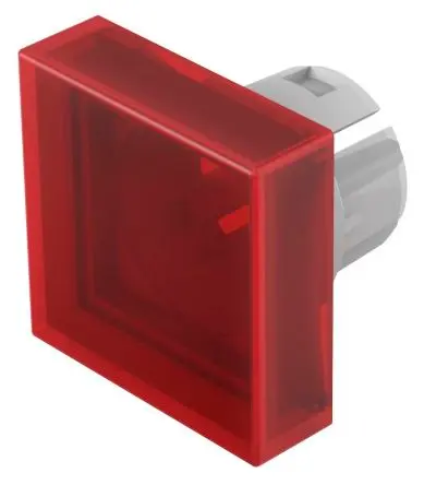 Produktfoto 1 von EAO Lampenlinse, Rot, Flach, L.=20 mm