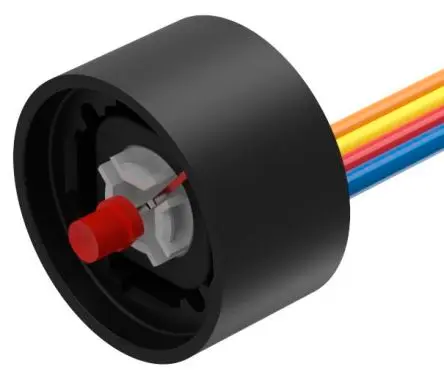 Produktfoto 1 von EAO 84 Drucktaster-Kontaktblock Schalterblock LED Rot beleuchtet 1 Schließer 42V ac Flachbandkabel