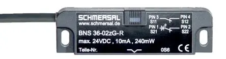 Produktfoto 1 von Schmersal BNS 36 Magnetisch Kabel Berührungsloser Sicherheitsschalter 24V dc aus Glasfaserverstärkter Kunststoff, 2,