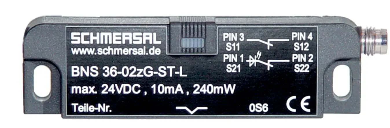 Produktfoto 1 von Schmersal BNS 36 M8 Berührungsloser Sicherheitsschalter aus Glasfaserverstärkter Thermoplast, 2