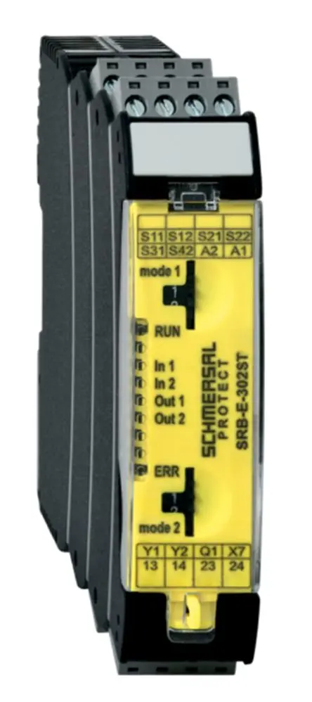 Produktfoto 1 von Schmersal SRB-E Sicherheitsrelais, 24V dc, 2 Sicherheitskontakte Not-Aus