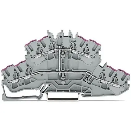 Produktfoto 1 von WAGO 22 (TOPJOB S) Anschlussklemmenblock 2 Grau, 2.5mm², 800V Einsteck-Anschluss Ex, IECEx, ATEX