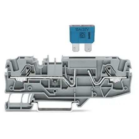 Produktfoto 1 von WAGO 22 (TOPJOB S) Abgesicherter Anschlussklemmenblock 1 Grau, 6mm², 500V Steckfeder CSA