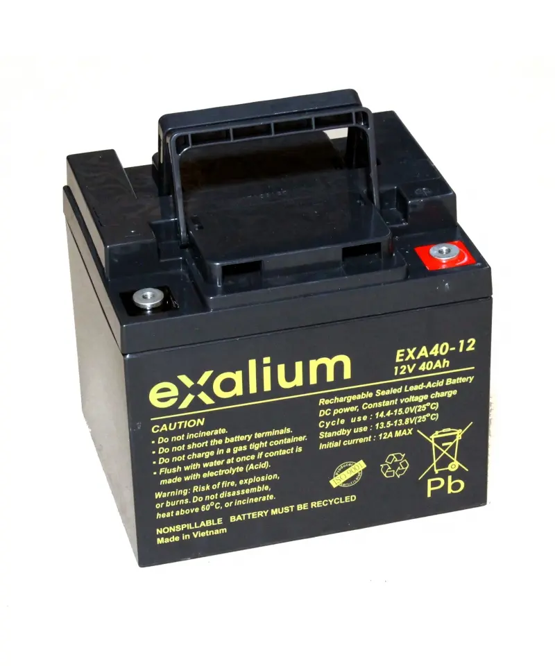 Produktfoto 1 von Exalium EXALIUM EXA Bleiakku, 12V / 40Ah, M6-Anschluss, 198 X 166 X 171mm