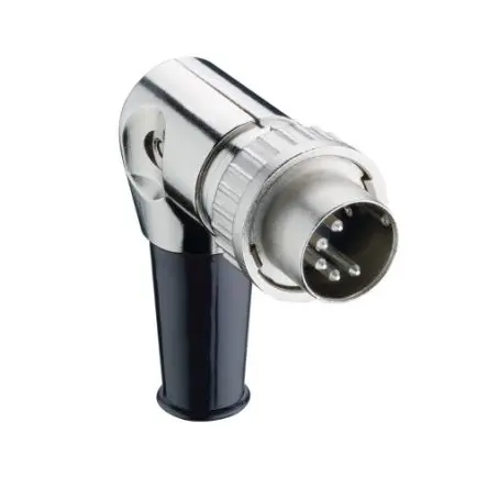 Produktfoto 1 von Lumberg 0134 DIN-Stecker Abgewinkelt 5-polig, DIN 41524, 100V ac 4A Lot, Bajonett Stecker