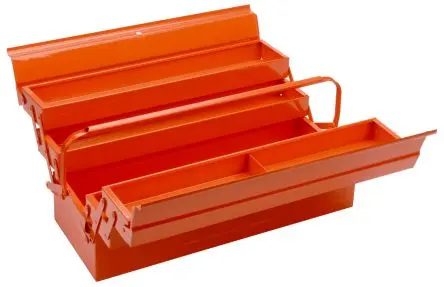 Produktfoto 1 von Bahco Metall Werkzeugbox Freitragend Orange, 0 Schubladen, L. 537 mm B. 220mm H. 210 mm, 12 kg, Feststellbar