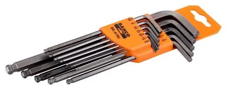 Produktfoto 1 von Bahco Sechskantschlüsselsatz 12 L Zoll Lang 0.05 in, 1/16 in, 1/4 in, 1/8 in, 3/16 in, 3/32 in, 5/16 in, 5/32 in, 5/64
