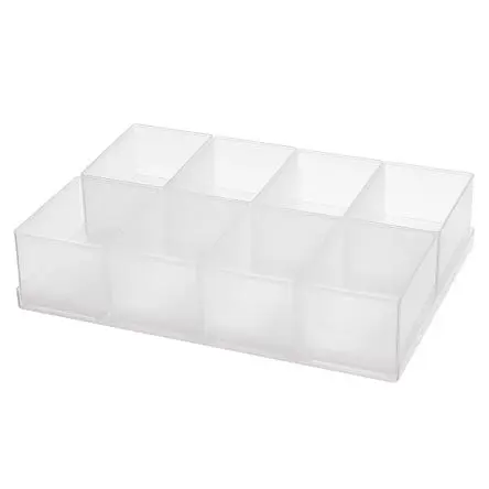Produktfoto 1 von Raaco Einfügen, Polypropylen Klar, 8 Fächer Verstellbare Fächer, 47 mm x 220mm x 160 mm