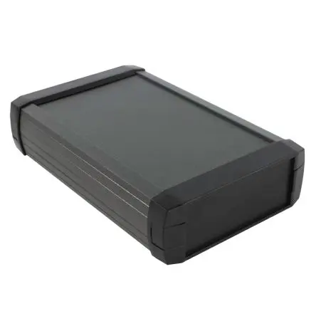 Produktfoto 1 von CAMDENBOSS Serie 55 Tragbares Gehäuse, ABS, Aluminium, 102 mm, 160 mm, H. 37 mm, Hellgrau, IP40