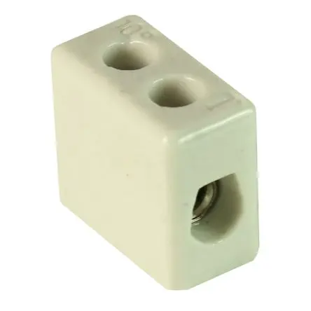 Produktfoto 1 von CAMDENBOSS CHTB Porzellan, Keramik Anschluss 57A Weiß 1-polig Schraubbefestigung 10mm², 6 mm²