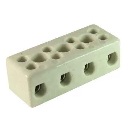 Produktfoto 1 von CAMDENBOSS CHTB Porzellan, Keramik Anschluss 57A Weiß 4-polig Schraubbefestigung, Raster 14 mm 10mm², 6 mm²