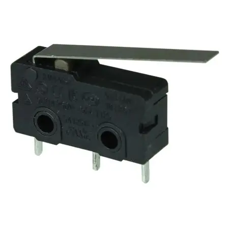 Produktfoto 1 von CAMDENBOSS Mikroschalter Hebel-Betätiger Leiterplatten-Anschlussklemme, 1-poliger Umschalter, 250 V ac, 5A 0.2N -10 °C -