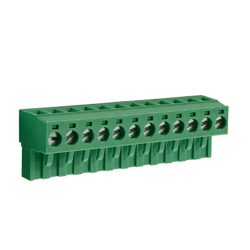 Produktfoto 1 von CAMDENBOSS CTBA Steckbarer Klemmenblock Steckverbinder 12-Kontakte 5mm-Raster gewinkelt