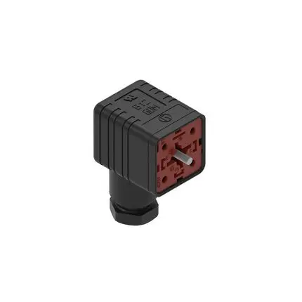 Produktfoto 1 von Hirschmann GDM DIN 43650 Ventilsteckverbinder P+2E Buchse / 250V Schraubanschlussklemme, Schwarz