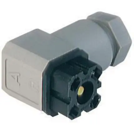 Produktfoto 1 von Hirschmann G Standard DIN-Stecker Abgewinkelt 4-polig, DIN EN 61984, 50V ac/dc 6A IP65 Schraubanschlussklemme Buchse