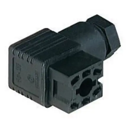 Produktfoto 1 von Hirschmann GO Netzstecker Schwarz, 50V ac/dc 6 / 6A, Schraubanschlussklemme IP65