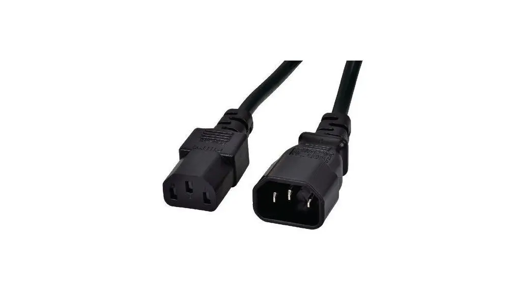 Produktfoto 1 von RND RND 465-00911 Netzkabel, 3-adrig Schwarz /Ø 7 mm Außen-ø , 1 m, 250 V, Polyvinylchlorid