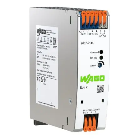 Produktfoto 1 von WAGO DIN-Schienen Netzteil Geschalteter Modus / 5 A 24V dc 120 W