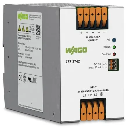 Produktfoto 1 von WAGO DIN-Schienen Netzteil / 20 A 24V dc 480 W