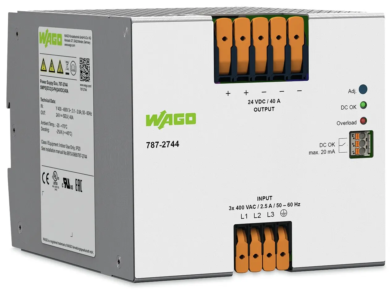 Produktfoto 1 von WAGO DIN-Schienen Netzteil 24V dc / 40A 960W 560 → 700V