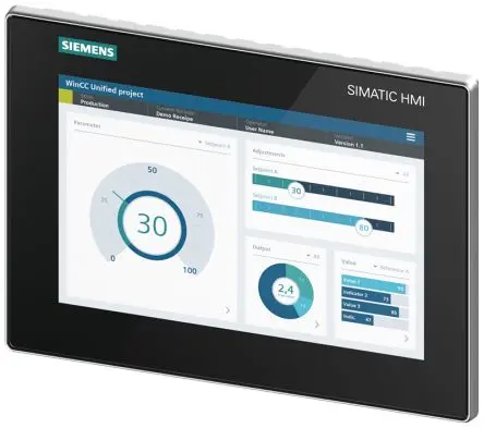 Produktfoto 1 von Siemens, MTP1000 Unified Comfort, HMI-Bediengerät, TFT, 1280 x 800 pixel, 10.1 Zoll