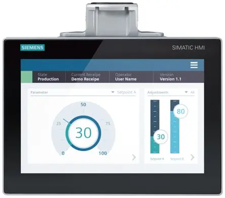Produktfoto 1 von Siemens, MTP1200 Unified Comfort, HMI-Bediengerät, TFT, 1280 x 800 pixel, 12.1 Zoll