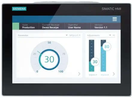 Produktfoto 1 von Siemens, MTP1200 Unified Comfort, HMI-Bediengerät, TFT, 1280 x 800 pixel, 12.1 Zoll