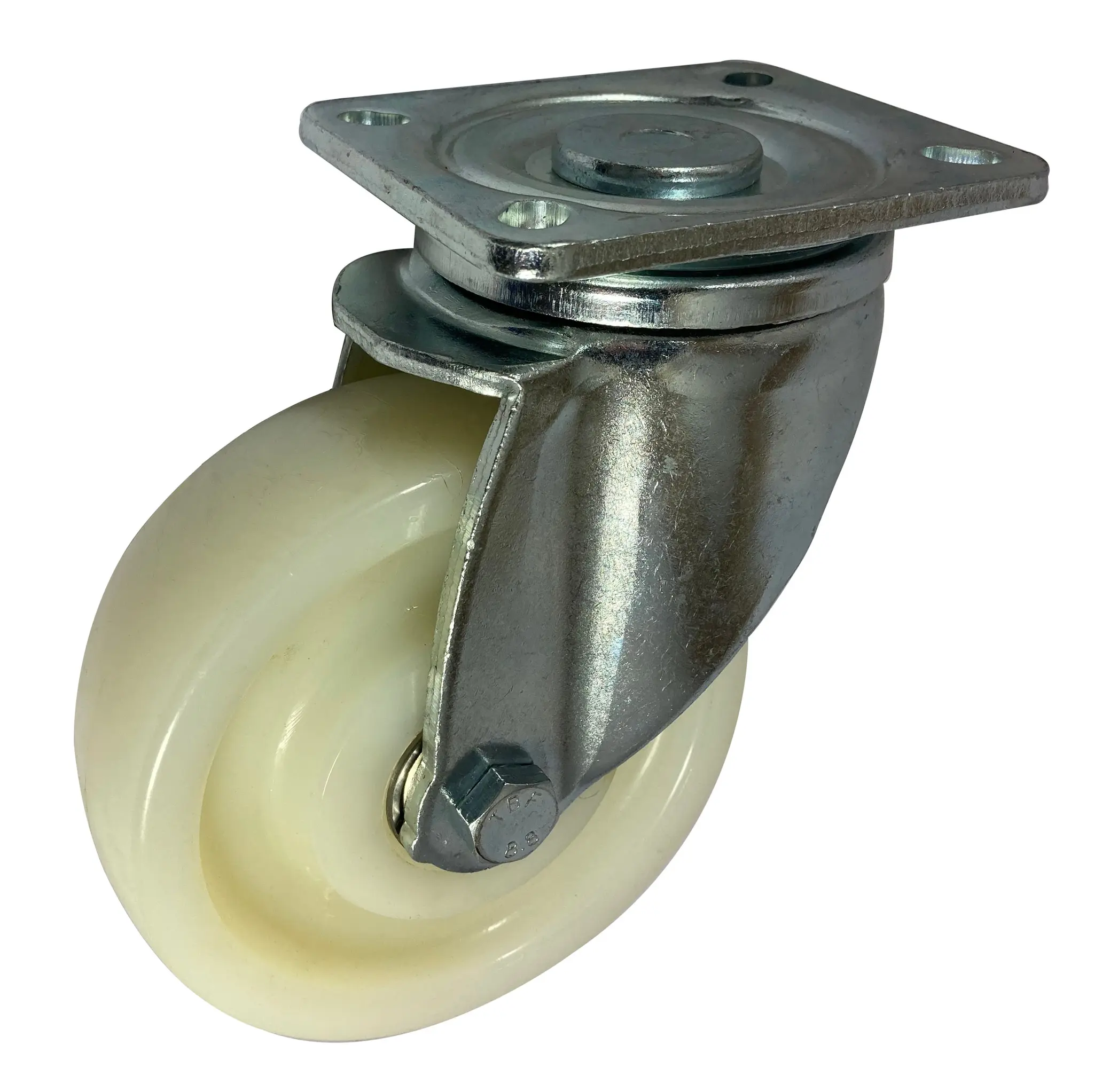 Produktfoto 1 von RS PRO Drehlager Lenkrolle, Rad ø 125mm, 700kg, Ges H. 165mm, Platte, Nylon-Material