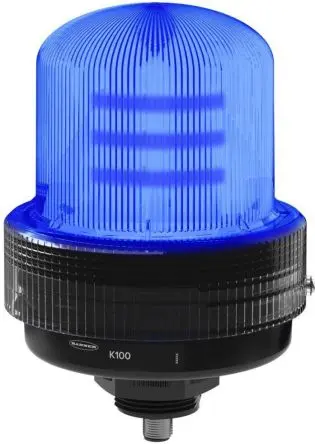 Produktfoto 1 von Banner K100 LED Signalleuchte Blau 48V dc Basis, Ø 36 mm x 134.8 mm