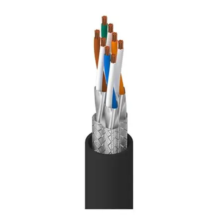 Produktfoto 1 von Belden 74005PU Cat7 Ethernet-Kabel, 100 m, Schwarz Verzinnte Kupferlegierungsummantelung Geschirmt, Aussen ø 6.8 mm