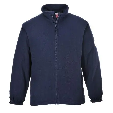Produktfoto 1 von Portwest FR30 Unisex Fleece-Jacke, Baumwolle, 60 % Modacryl, 1 % Kohlefaser Marine, Größe M
