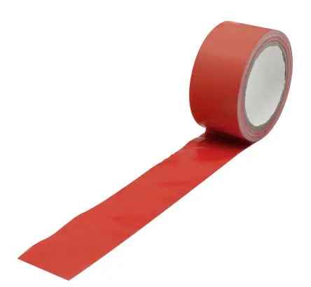 Produktfoto 1 von RS PRO PVC Trassierband Rot Typ Markierungsband, Stärke 0.15 mm, 50mm x 33 m