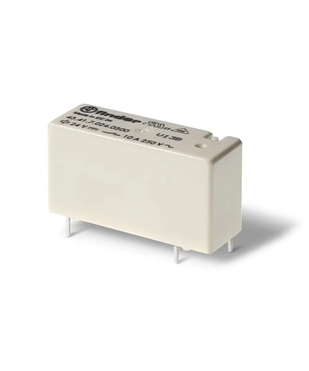 Produktfoto 1 von Finder 12V dc Spule 1-poliger Wechsler Printrelais 10A
