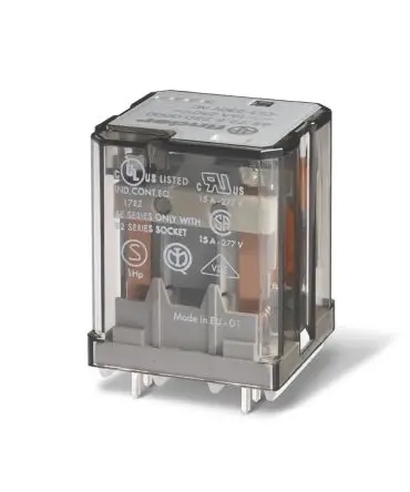 Produktfoto 1 von Finder 62 Leistungsrelais 12V dc Spule Dreipoliger Umschalter 16A 12 kΩ 1.3 W