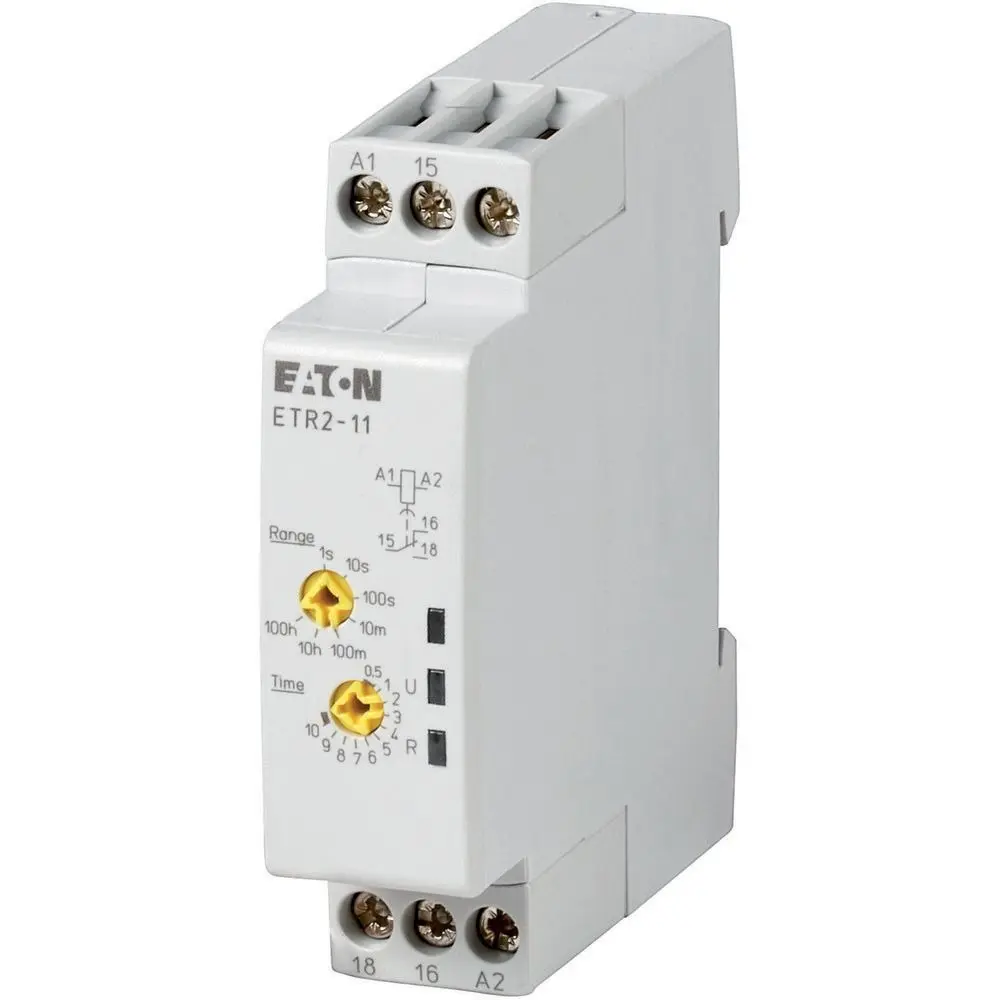 Produktfoto 1 von Eaton 262684 ETR2 Zeitrelais, 0.05 → 360000s, 240V ac, 1 Kont. Zeitrelais