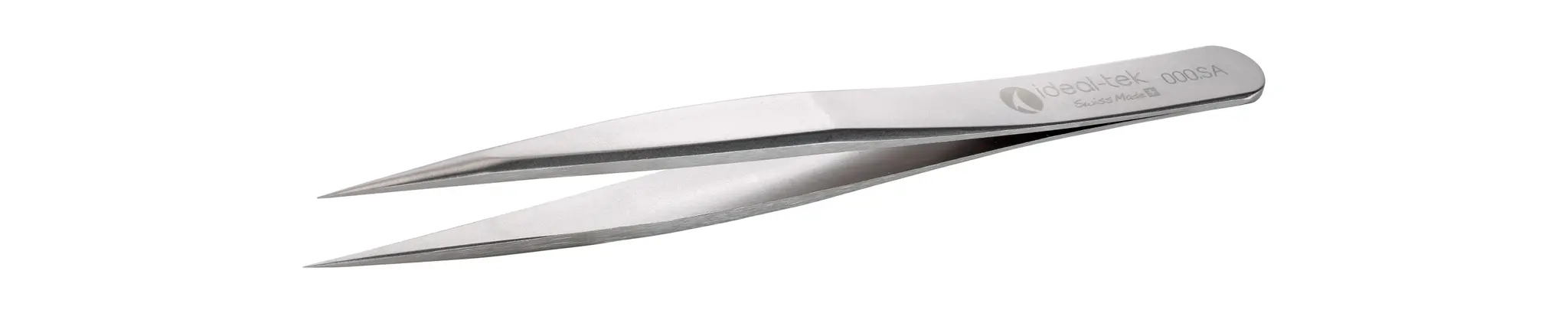 Produktfoto 1 von ideal-tek 000.SA.0 Edelstahl Pinzette, 120 mm Gerade, Spitze Gerade Antimagnetisch