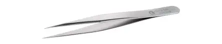 Produktfoto 1 von ideal-tek Kohlenstoffstahl Pinzette, 120mm, Spitze Gerade