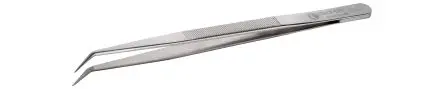 Produktfoto 1 von ideal-tek Edelstahl Pinzette, 150mm, Spitze Geknickt Antimagnetisch