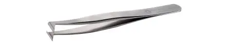 Produktfoto 1 von ideal-tek Kohlenstoffstahl Pinzette, 115mm, Spitze Abgewinkelt