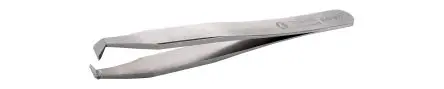 ideal-tek Kohlenstoffstahl Pinzette, 115mm, Spitze Abgewinkelt
