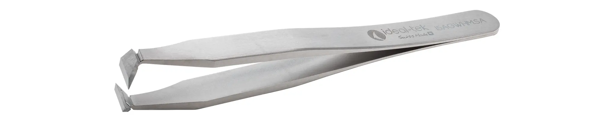 Produktfoto 1 von ideal-tek 15AGHM.SA.0 Kohlenstoffstahl Pinzette, 115 mm Geknickt, Spitze Gebogen Antimagnetisch