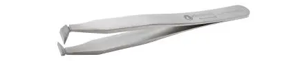 ideal-tek Kohlenstoffstahl Pinzette, 115mm, Spitze Geknickt Antimagnetisch