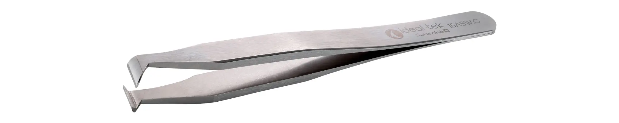 Produktfoto 1 von ideal-tek 15ASW.C.0 Kohlenstoffstahl Pinzette, 115 mm Abgewinkelt, Spitze Winkel