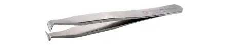 Produktfoto 1 von ideal-tek Kohlenstoffstahl Pinzette, 115mm, Spitze Abgewinkelt