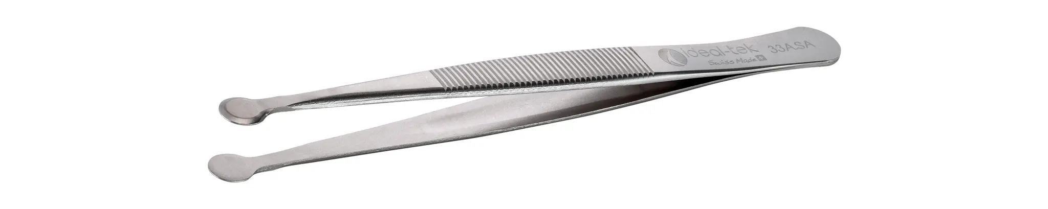 Produktfoto 1 von ideal-tek 33A.SA.1 Edelstahl Pinzette, 115 mm Gerade, Spitze Abgerundet Antimagnetisch