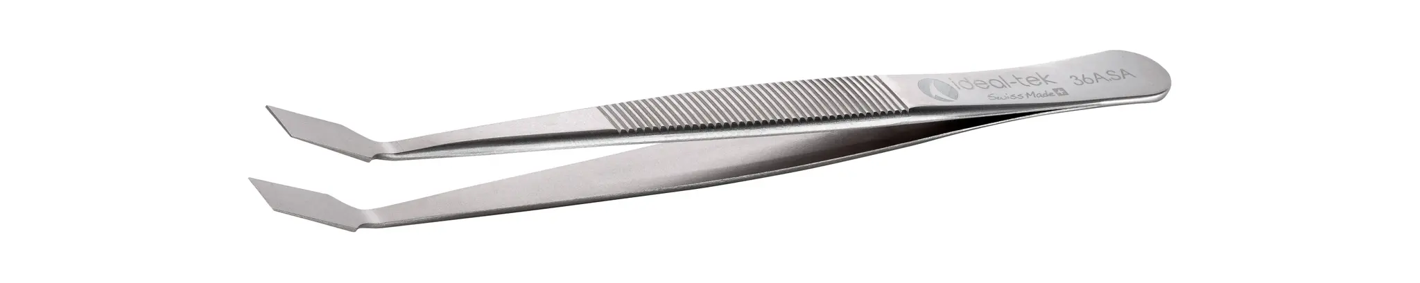 Produktfoto 1 von ideal-tek 36A.SA.1 Edelstahl Pinzette, 120 mm Geknickt Antimagnetisch